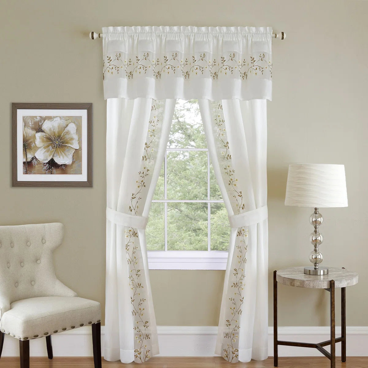 Shipley Semi Sheer Curtain Pair (Set of 2)