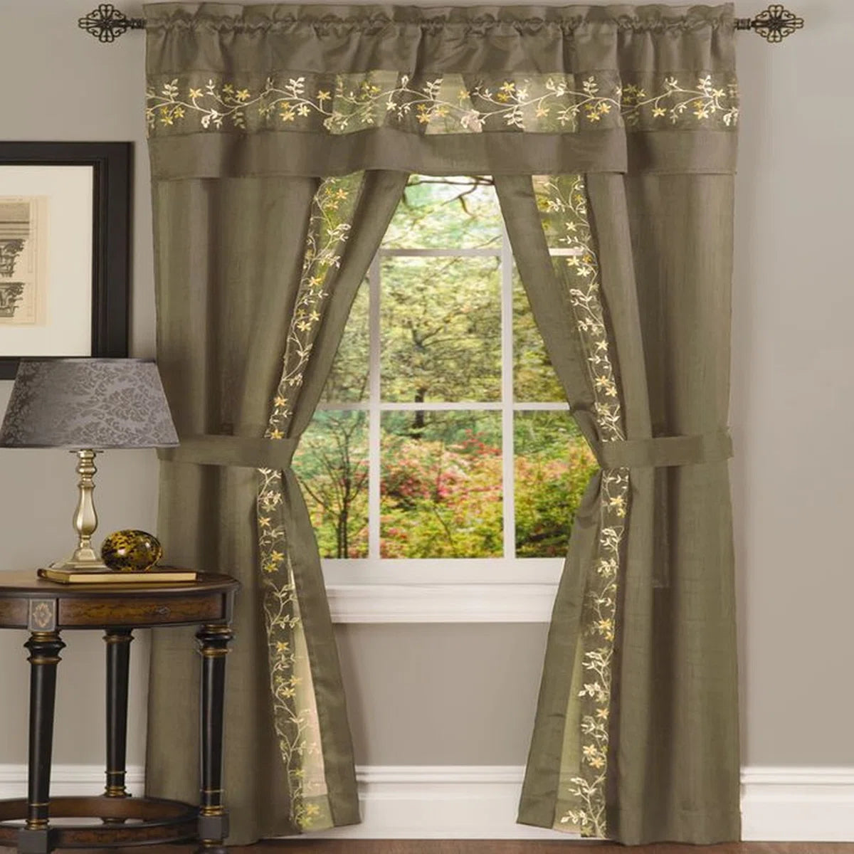Shipley Semi Sheer Curtain Pair (Set of 2)