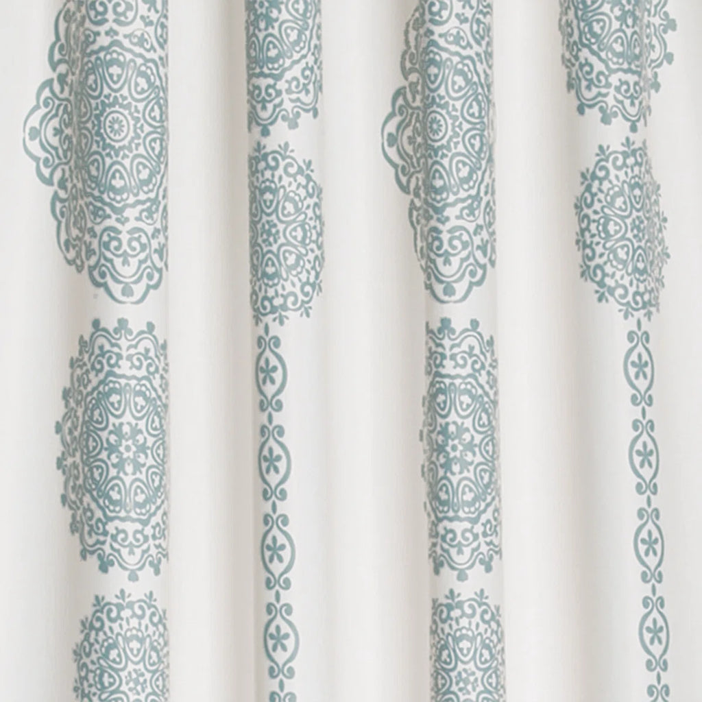 Stripe Medallion Room Darkening Curtain Pair (Set of 2)
