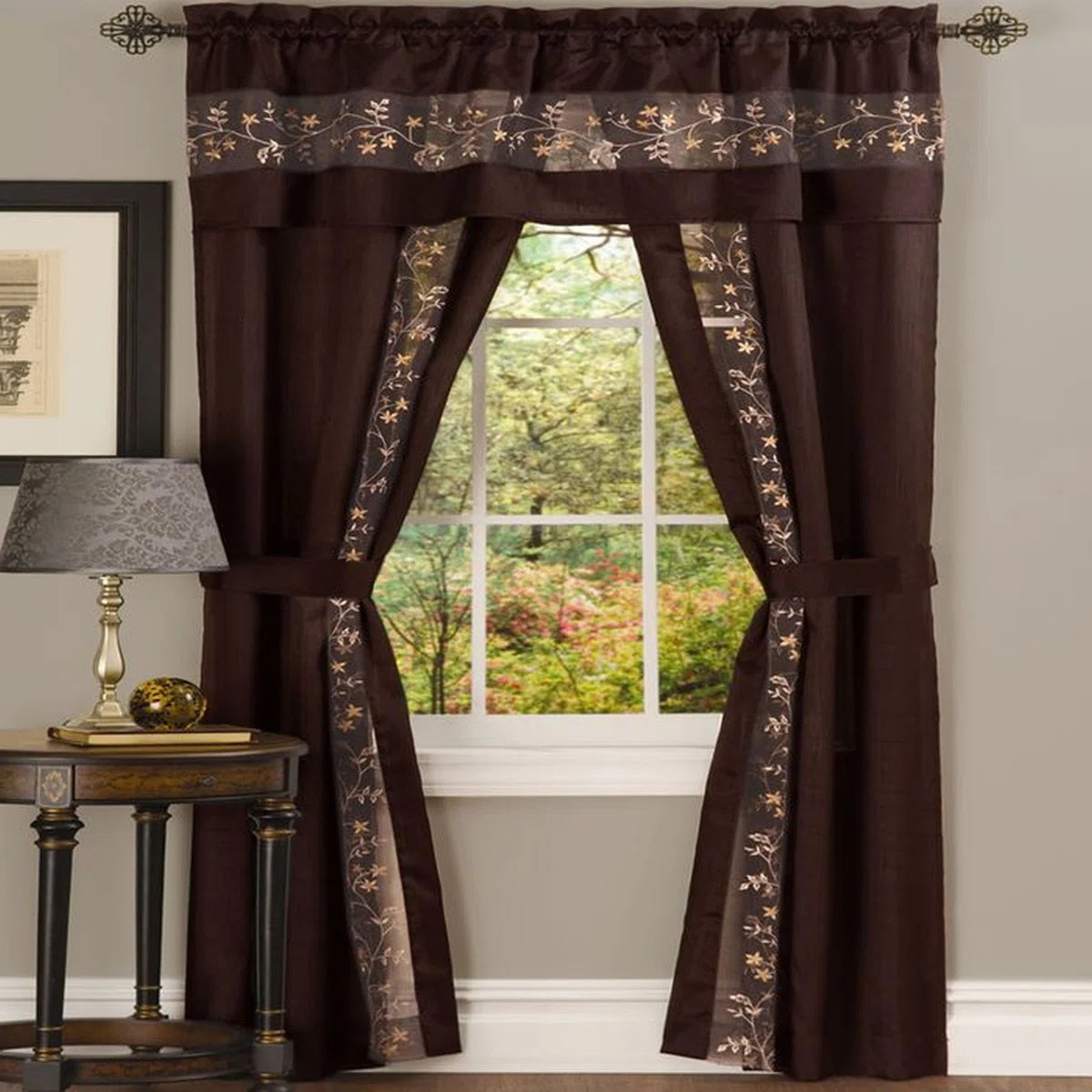 Shipley Semi Sheer Curtain Pair (Set of 2)