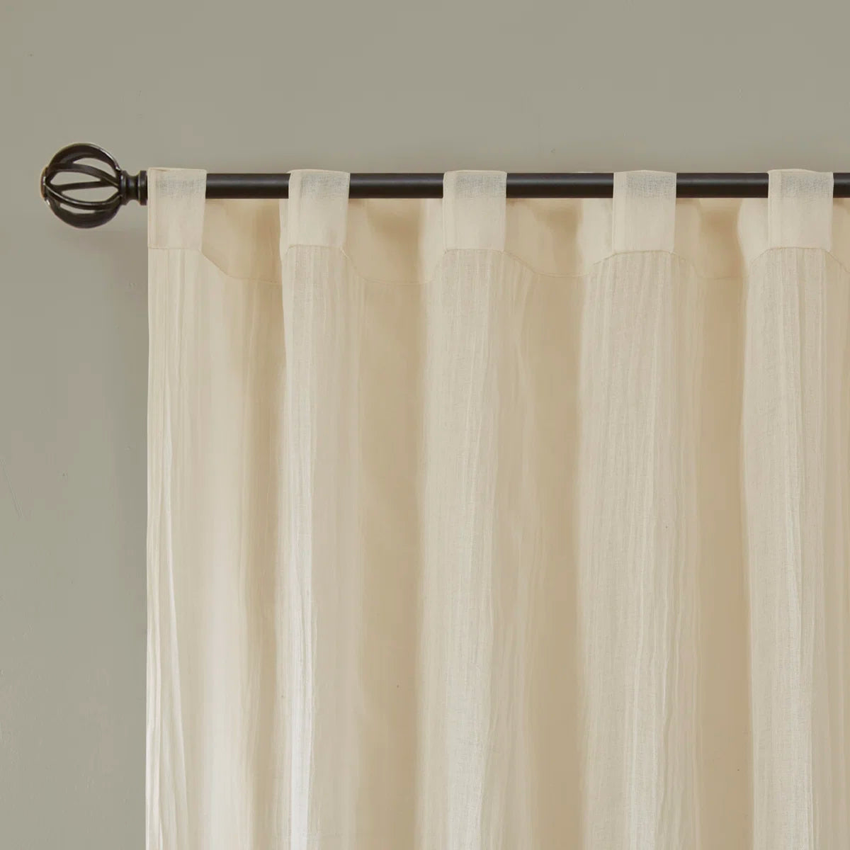 Harper Solid Crushed Curtain Panel Pair (Set of 2)