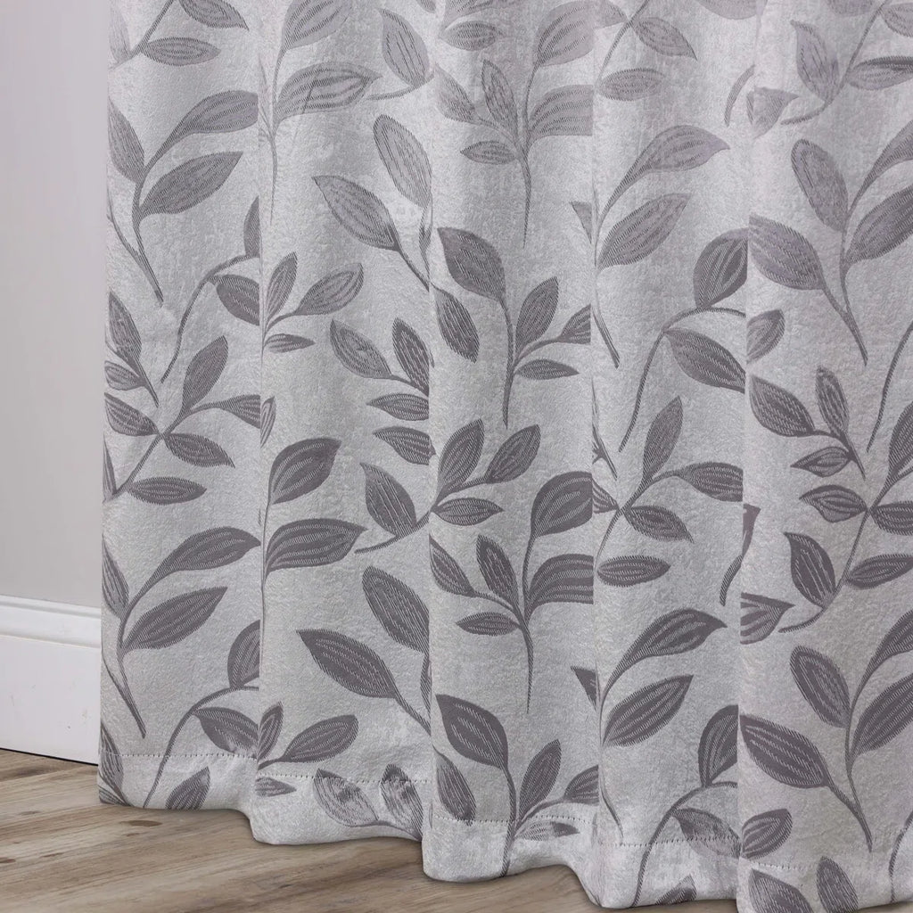 Finklea Floral Pattern Polyester Light Filtering/Room Darkening Rod Pocket Curtain Panels (Set of 2)