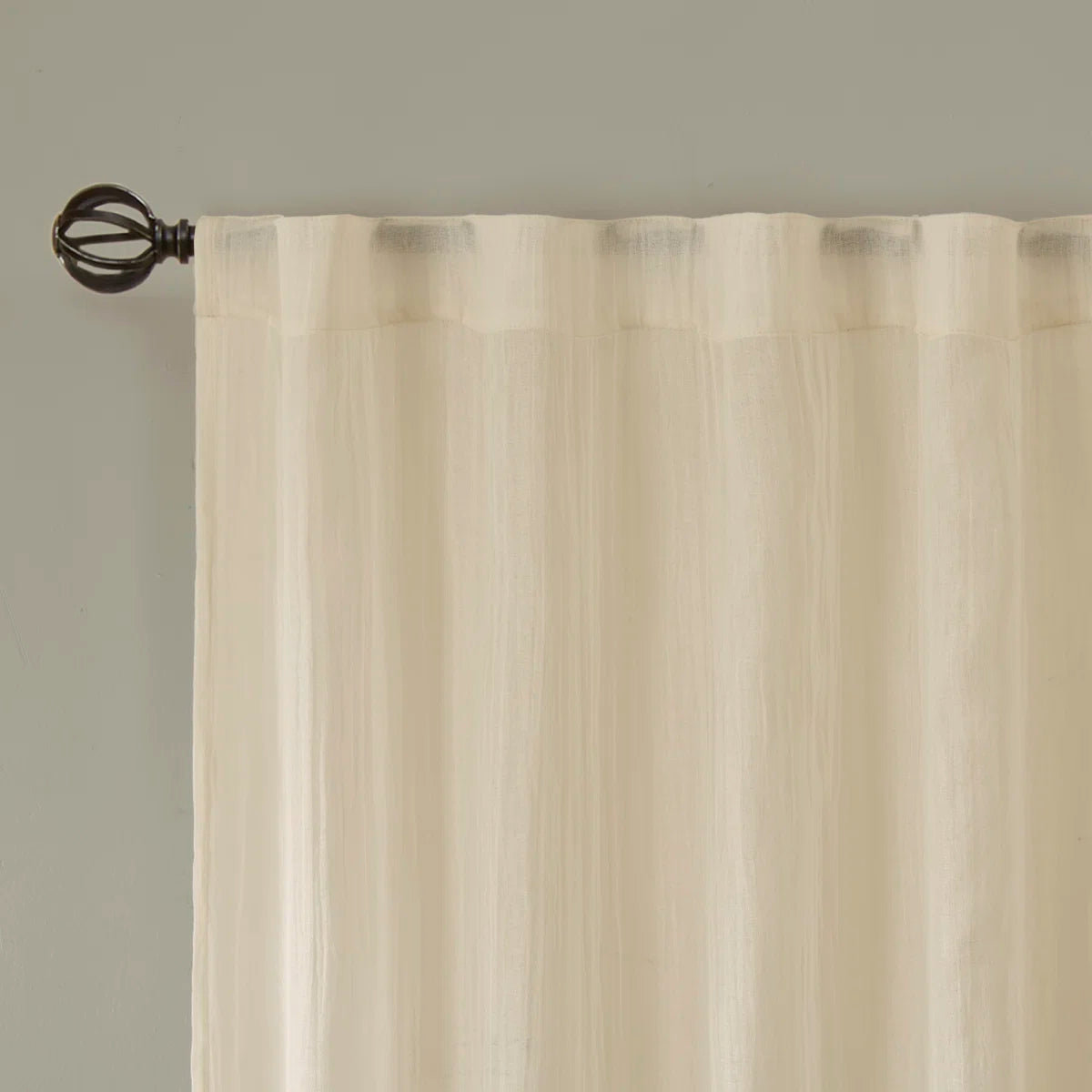 Harper Solid Crushed Curtain Panel Pair (Set of 2)