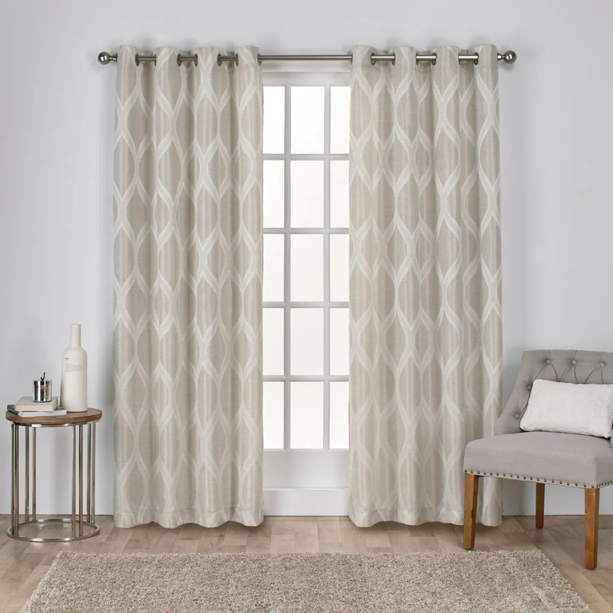 Borach Semi Sheer Curtain Pair (Set of 2)