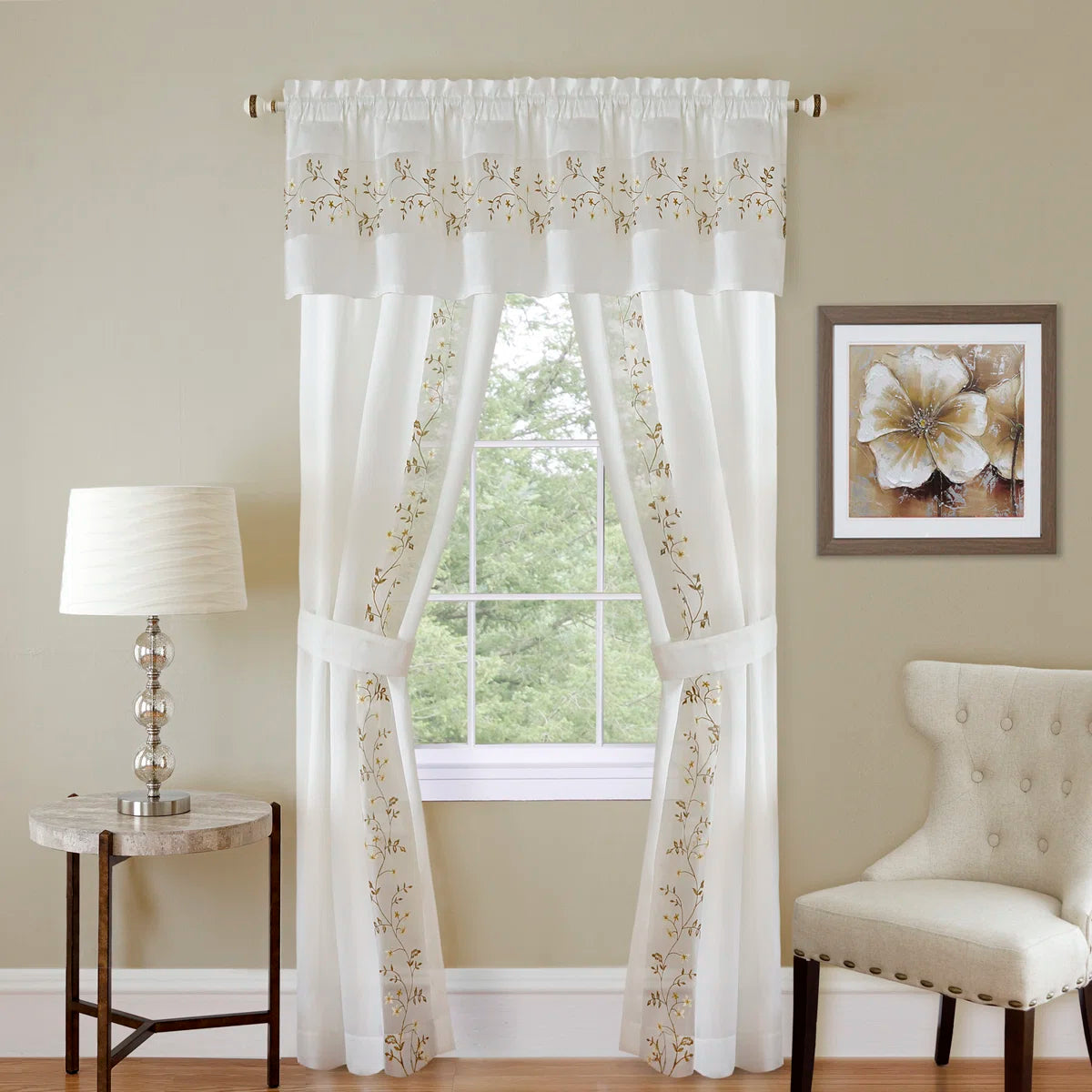 Shipley Semi Sheer Curtain Pair (Set of 2)